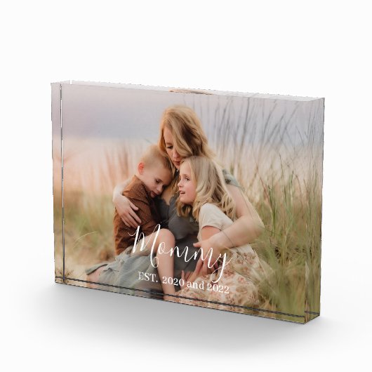 Custom Mom Established Modern Script Photo Fotoblock (Rechts)