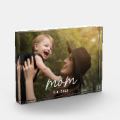Custom Mom Established Modern Script Photo Fotoblock (Links)