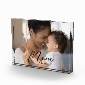 Custom Mom Established Modern Script Photo Fotoblock (Rechts)