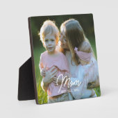 Custom Mom Established Modern Script Photo Fotoplatte (Vorderseite)