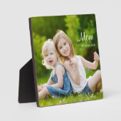 Custom Mom Established Modern Script Photo Fotoplatte (Vorderseite)