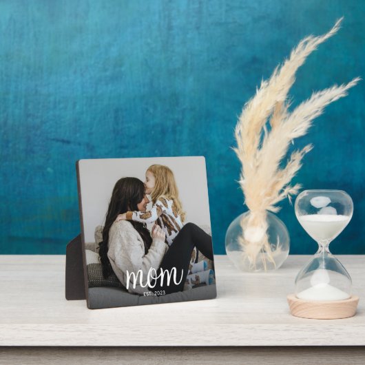 Custom Mom Established Modern Script Photo Fotoplatte (InSitu)