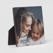 Custom Mom Established Modern Script Photo Fotoplatte (Vorderseite)