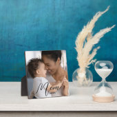 Custom Mom Established Modern Script Photo Fotoplatte (InSitu)