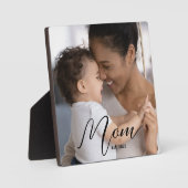 Custom Mom Established Modern Script Photo Fotoplatte (Vorderseite)