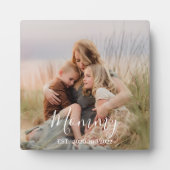 Custom Mom Established Modern Script Photo  Fotoplatte (Vorderseite)