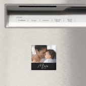 Custom Mom Established Modern Script Photo Magnet (In Situ (Geschirrspüler))