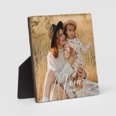 Custom Mom Established Modern Script Photo Plaque Fotoplatte (Vorderseite)