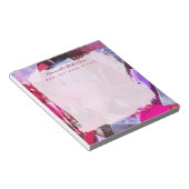 Custom Mom Inspirational Pink Purple Abstract Chic Notizblock (angewinkelt)
