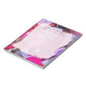 Custom Mom Inspirational Pink Purple Abstract Chic Notizblock (Rotiert)
