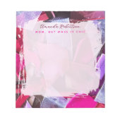 Custom Mom Inspirational Pink Purple Abstract Chic Notizblock (Vorderseite)