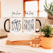 Custom Mom Mug, Floral Coffee Mug for New Moms Tasse