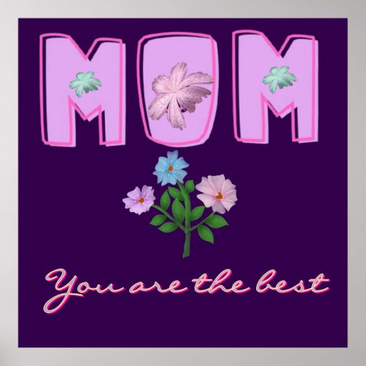 Custom Mom Typography Design,  Poster (Vorne)
