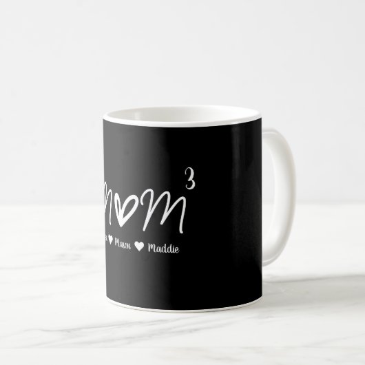 Custom Mom With Names Kaffeetasse (VorderseiteRechts)