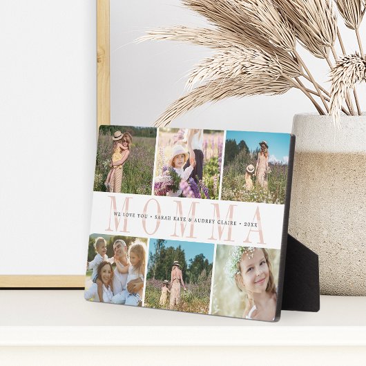 Custom Momma Kids Names Foto Collage Fotoplatte