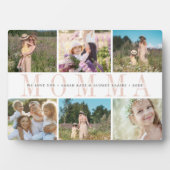 Custom Momma Kids Names Foto Collage Fotoplatte (Vorderseite)