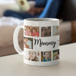 Custom Mommy 18 Photo Collage Kaffeetasse<br><div class="desc">Discover our photo-centric coffee mug, an ideal gift for birthdays, christmas or Mother's Day, these personalized mugs allows you to feature 18 photos as a sentimental keepsake. Emblazoned with a cheerful 'we love you so much!' template text, you have the flexibility to change or delete the message to suit any...</div>