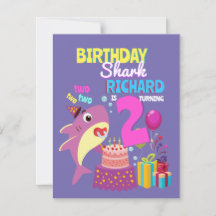 Custom Mommy Aunty Papa Daddy Shark Birthday Gesch
