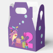 Custom Mommy Aunty Papa Daddy Shark Birthday Gesch Geschenkschachtel (Geöffnet)