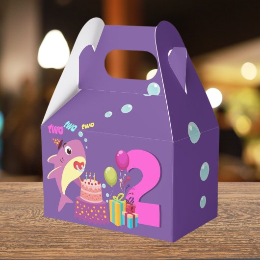 Custom Mommy Aunty Papa Daddy Shark Birthday Gesch Geschenkschachtel