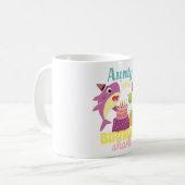 Custom Mommy Aunty Papa Daddy Shark Birthday Gesch Kaffeetasse (Vorderseite Links)