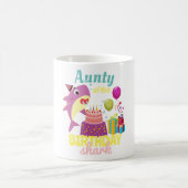 Custom Mommy Aunty Papa Daddy Shark Birthday Gesch Kaffeetasse (Mittel)