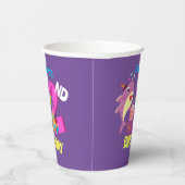 Custom Mommy Aunty Papa Daddy Shark Birthday Gesch Pappbecher (Rechts)