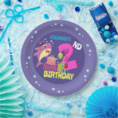 Custom Mommy Aunty Papa Daddy Shark Birthday Gesch Pappteller (Party)