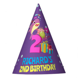 Custom Mommy Aunty Papa Daddy Shark Birthday Gesch Partyhütchen