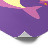 Custom Mommy Aunty Papa Daddy Shark Birthday Gesch Poster (Ecke)