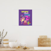 Custom Mommy Aunty Papa Daddy Shark Birthday Gesch Poster (Küche)