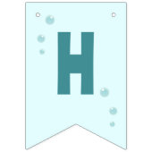 Custom Mommy Aunty Papa Daddy Shark Birthday Gesch Wimpelkette (Zweite Fahne)