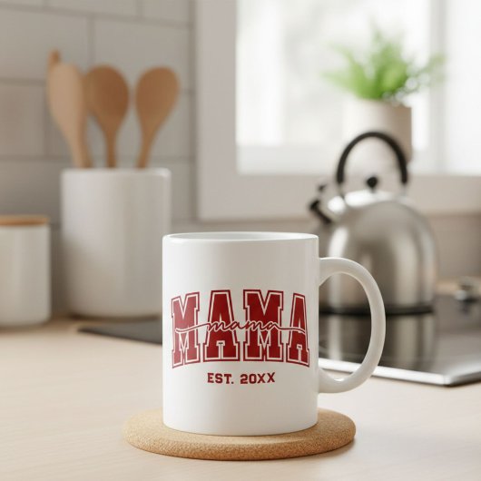 Custom Mommy Est.Year Personalized Mom Established Kaffeetasse