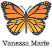 Custom Monarch Butterfly Vinyl Contour XL Aufklebe Aufkleber (Vorderseite)