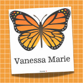 Custom Monarch Butterfly Vinyl Contour XL Aufklebe Aufkleber