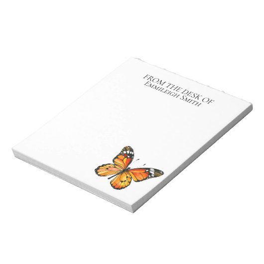Custom Monarch Butterfly vom Schreibtisch des Notizblock (Rotiert)
