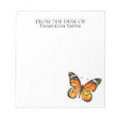 Custom Monarch Butterfly vom Schreibtisch des Notizblock (Vorderseite)
