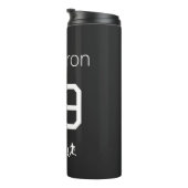 Custom Monochromatic National Team Supporter Name  Thermosbecher (Nach rechts gedreht)