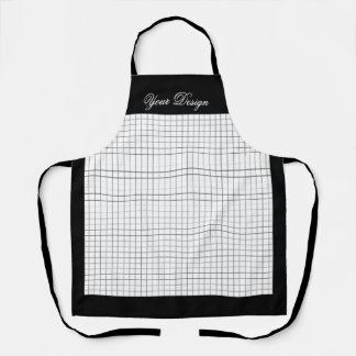 Custom Monochrome Kitchen Schürze | Schwarz und We