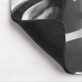 Custom Monochrome Tulips Red Heart Valentine's Day Mousepad (Ecke)