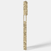 Custom Monogram 14k Gold Glitzer Tropfen Metallic Case-Mate iPhone Hülle (Rückseite / Rechts)