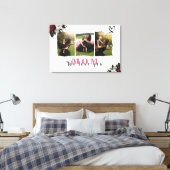 Custom Monogram 3 Foto Collage Mother Family Leinwanddruck (Insitu (Schlafzimmer))