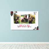 Custom Monogram 3 Foto Collage Mother Family Leinwanddruck (Insitu (Holzboden))