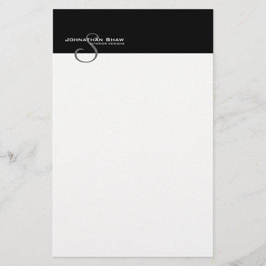 Custom Monogram 5S Briefpapier (Vorderseite)