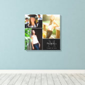 Custom Monogram Abschluss 2014 Foto Collage Leinwanddruck (Insitu (Holzboden))