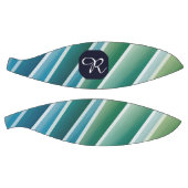 Custom Monogram Abstrakt Blue Green Basketball (Panele)