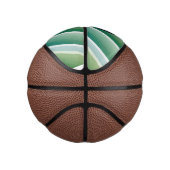 Custom Monogram Abstrakt Blue Green Mini Basketball (Rechts)