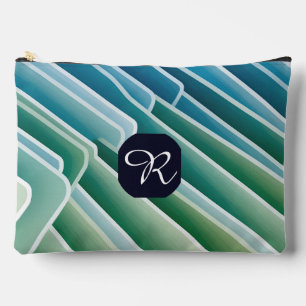 Custom Monogram Accessory Pouch - Moderner Abstrak Zubehörtasche