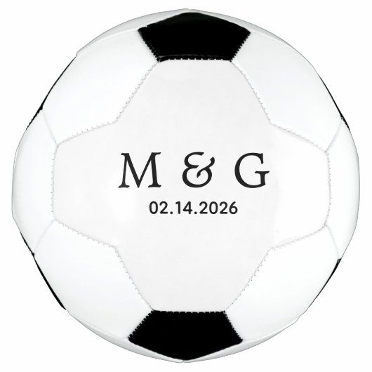 Custom Monogram and Date Personalized Fußball (Vorderseite)