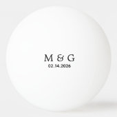 Custom Monogram and Date Personalized Tischtennisball (Vorderseite)